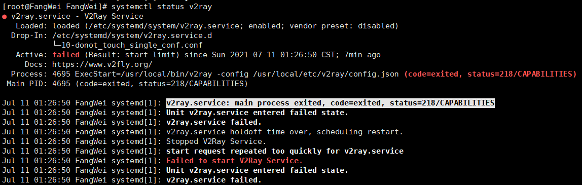 使用Azure搭建V2ray遇到的一些坑以及报错218/CAPABILITIES的解决方案