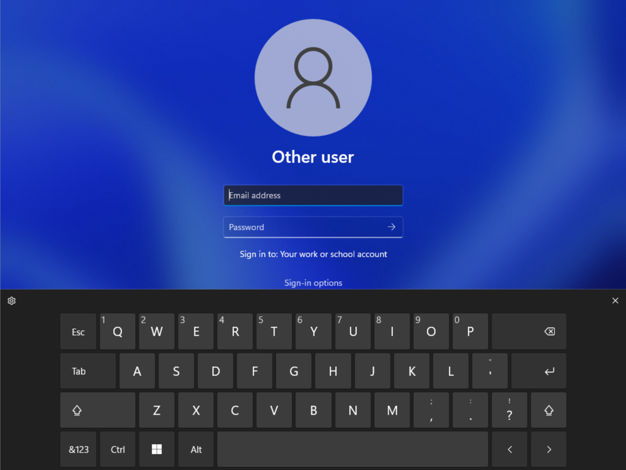 从锁定屏幕看到的更新的触摸键盘设计。